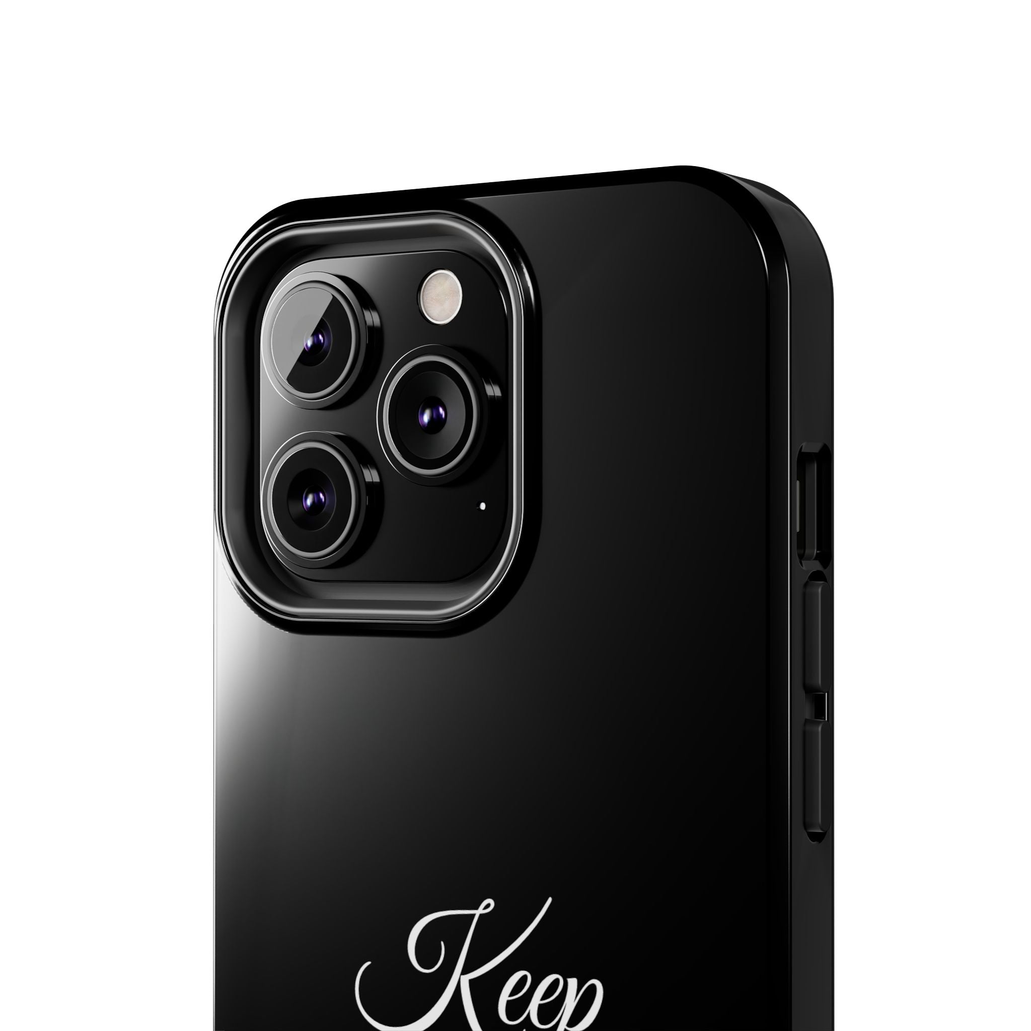 Black Keep Going Tough Phone Case