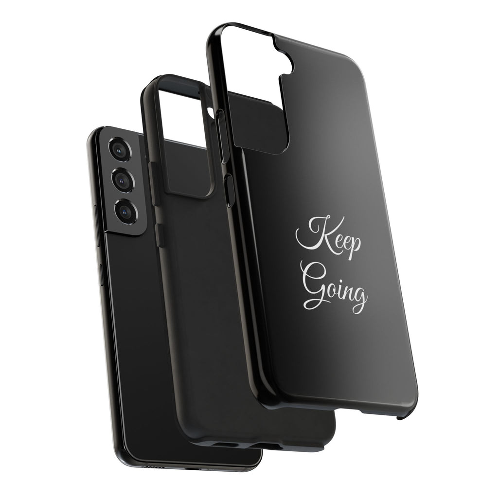 Black Keep Going Tough Phone Case