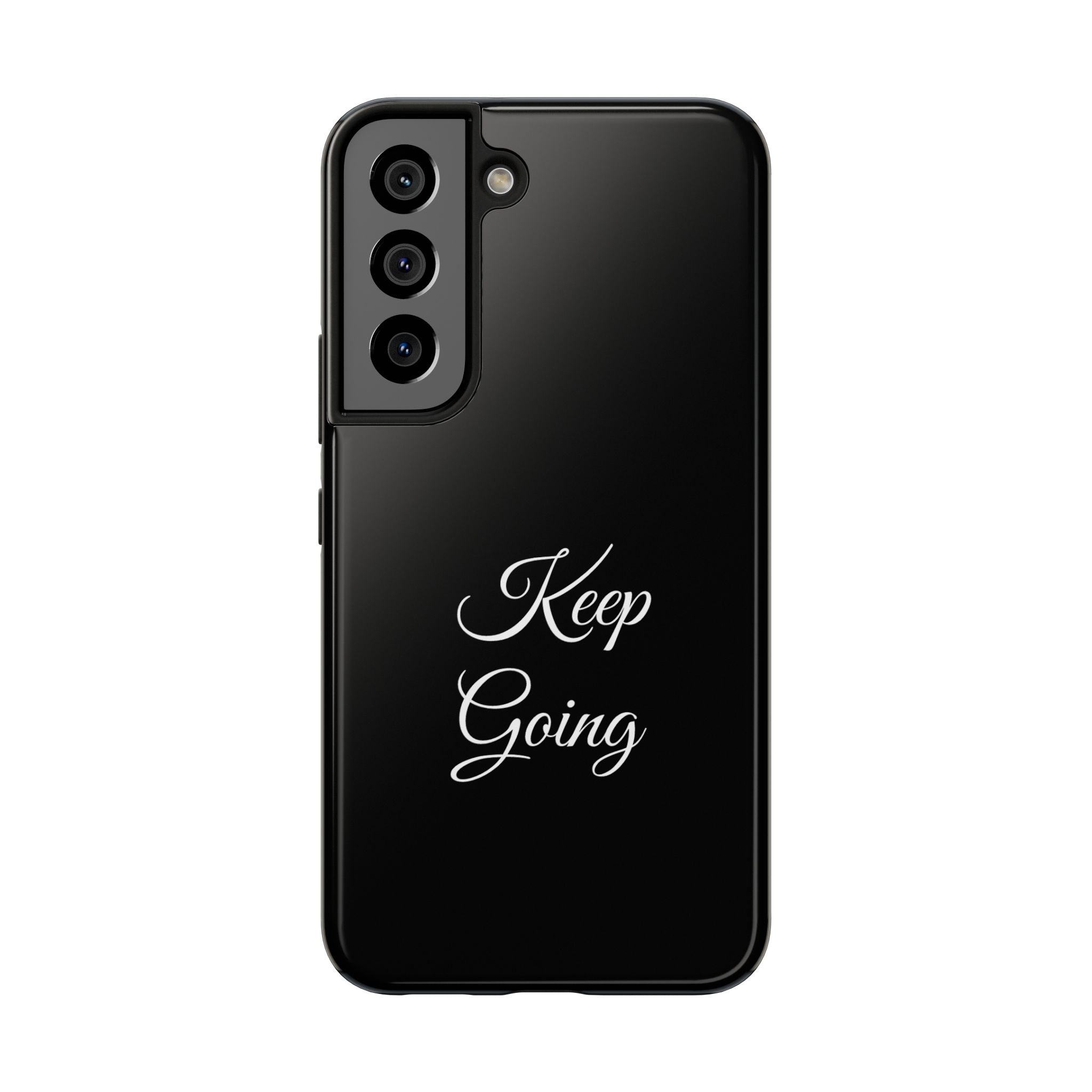 Black Keep Going Tough Phone Case