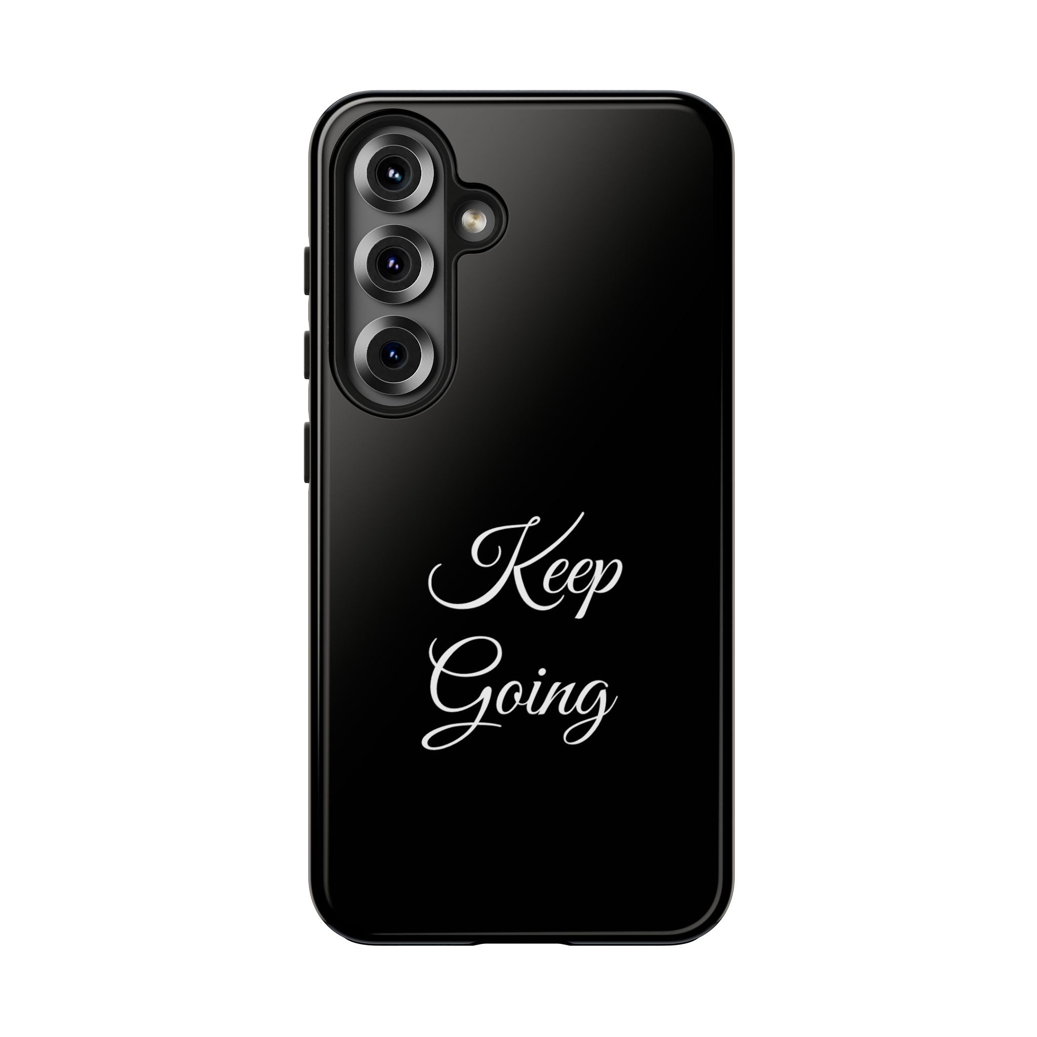 Black Keep Going Tough Phone Case