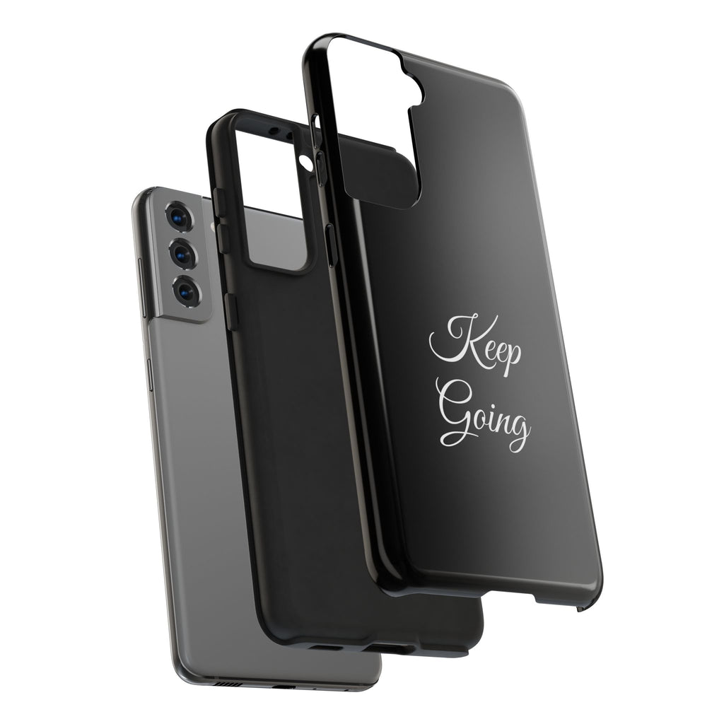 Black Keep Going Tough Phone Case