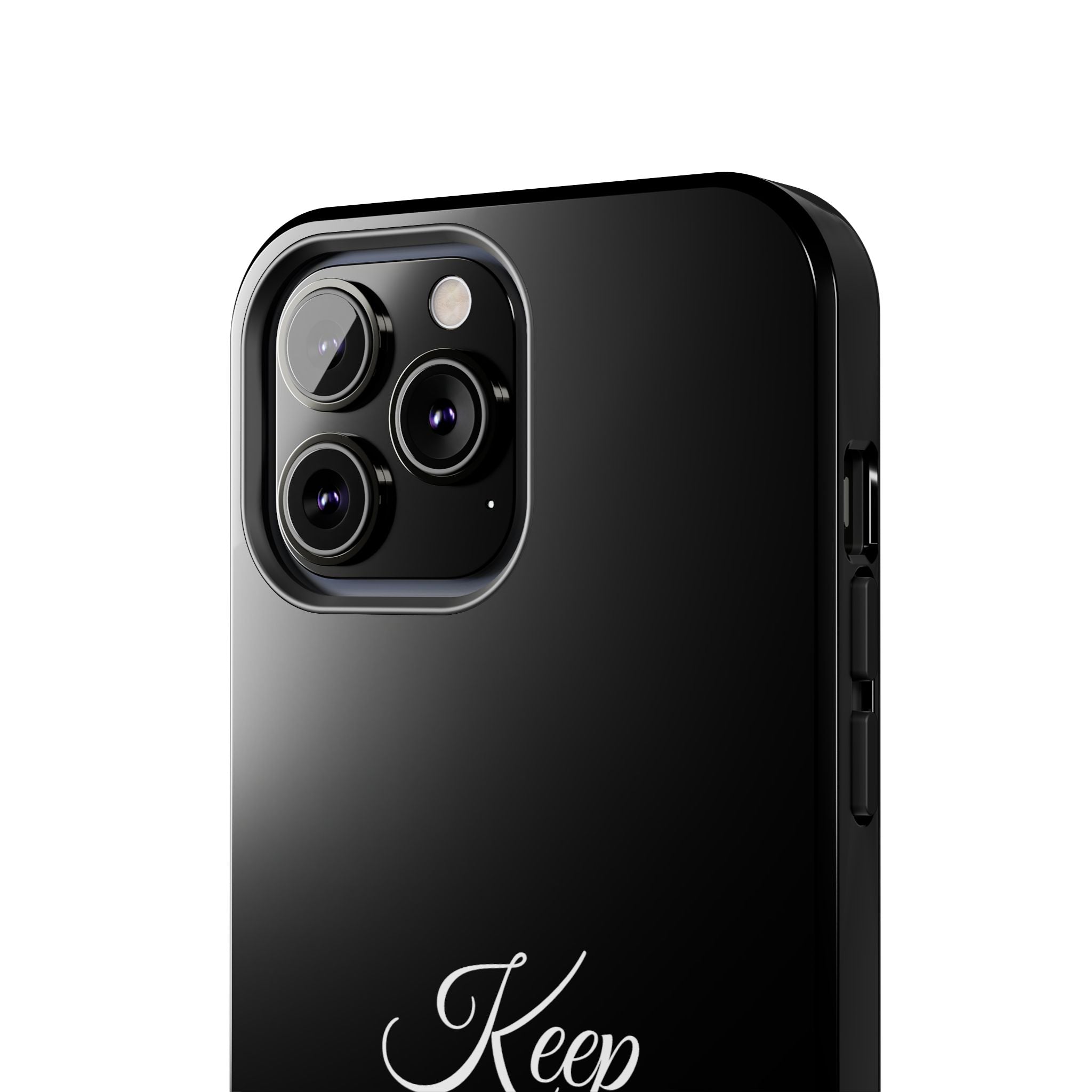 Black Keep Going Tough Phone Case