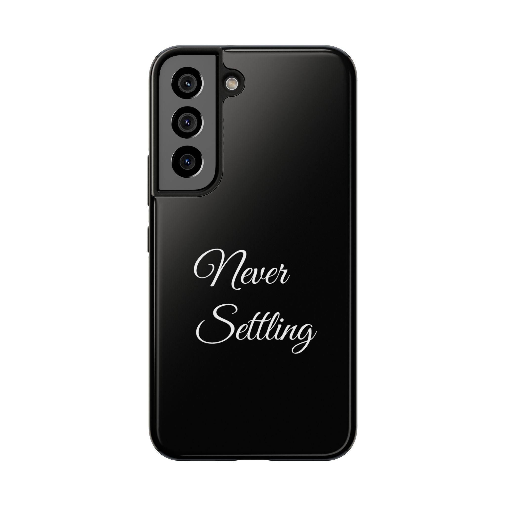 Black Never Settling Tough Phone Case