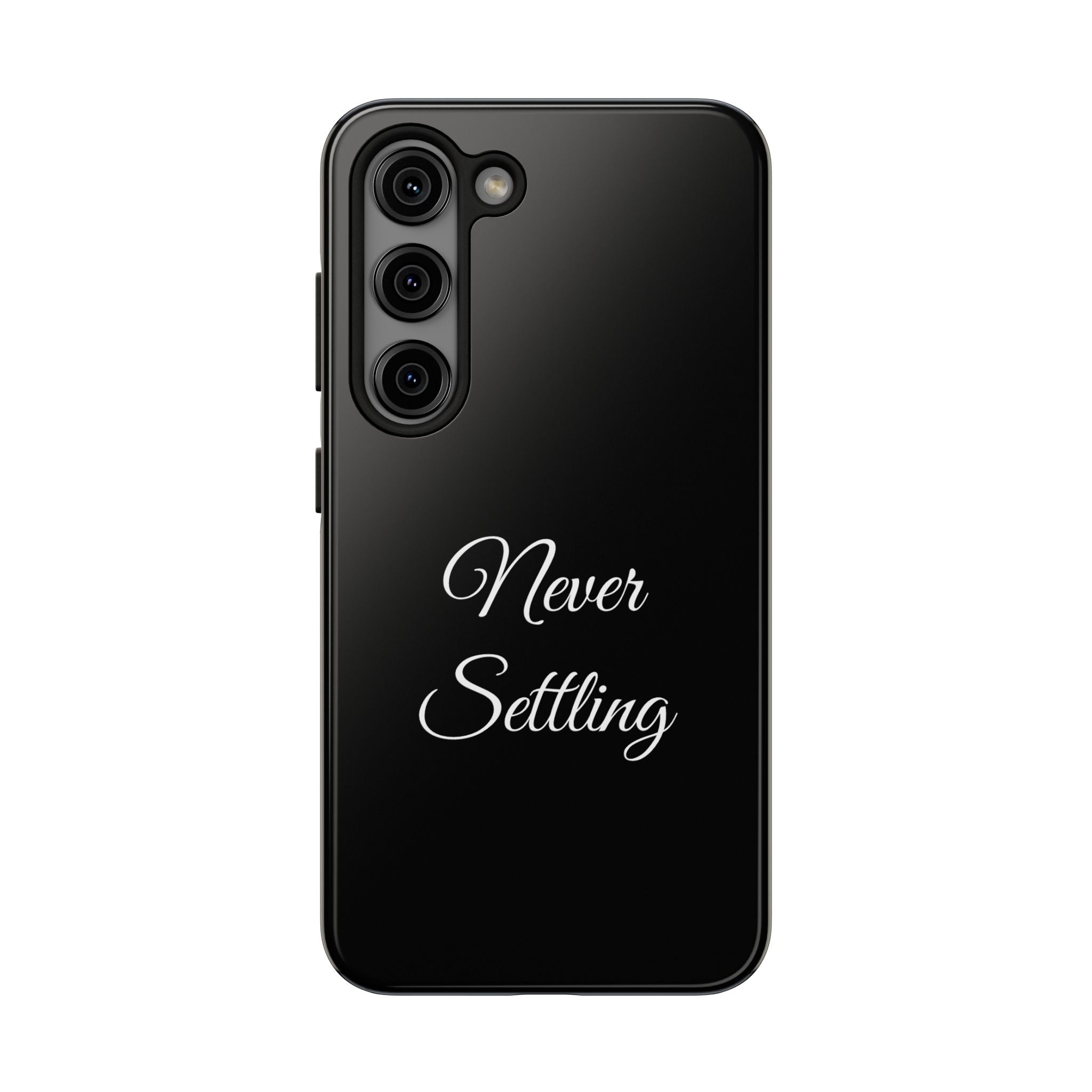 Black Never Settling Tough Phone Case