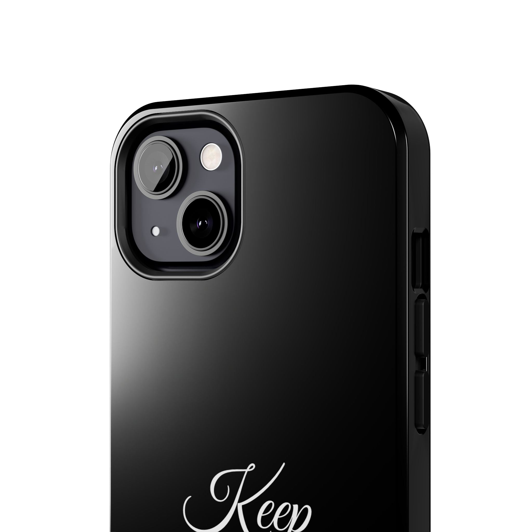 Black Keep Going Tough Phone Case