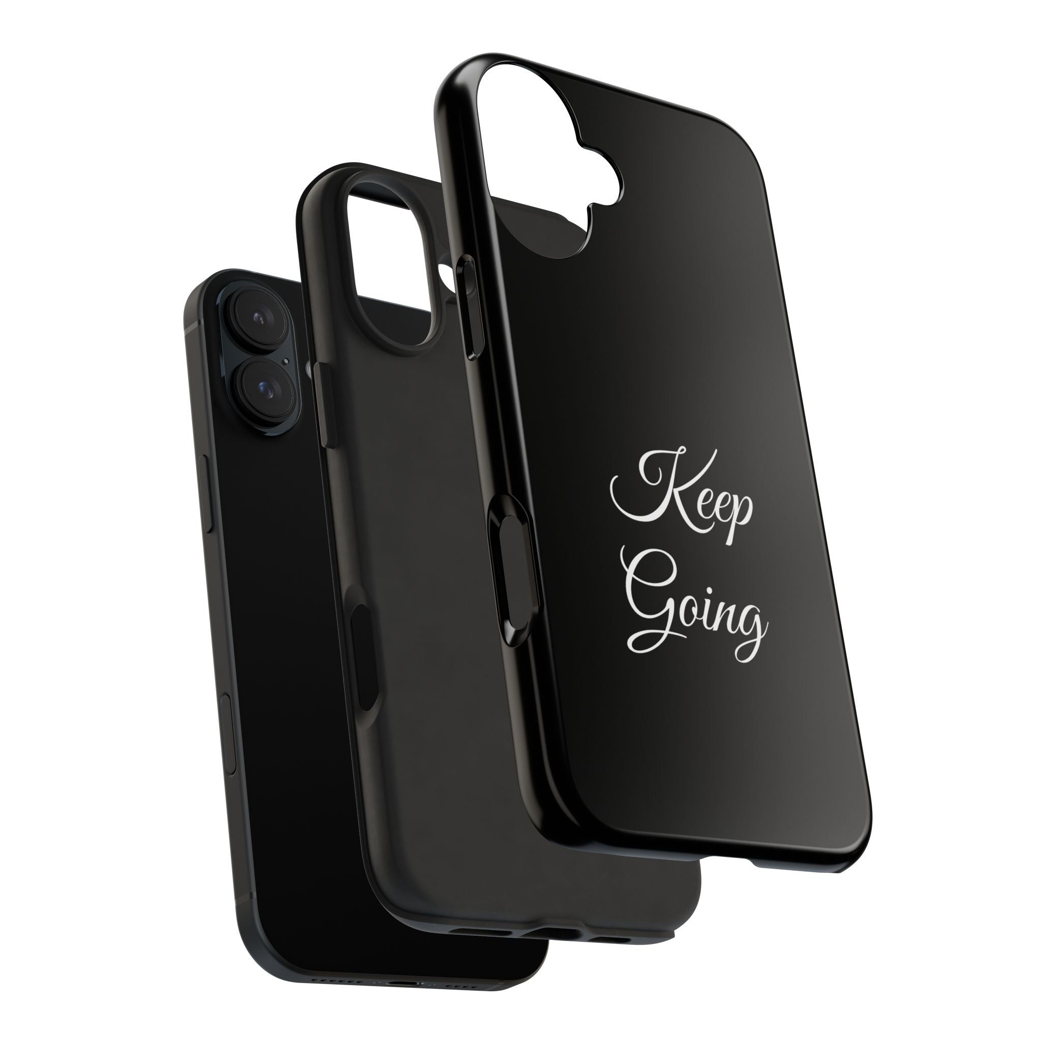 Black Keep Going Tough Phone Case