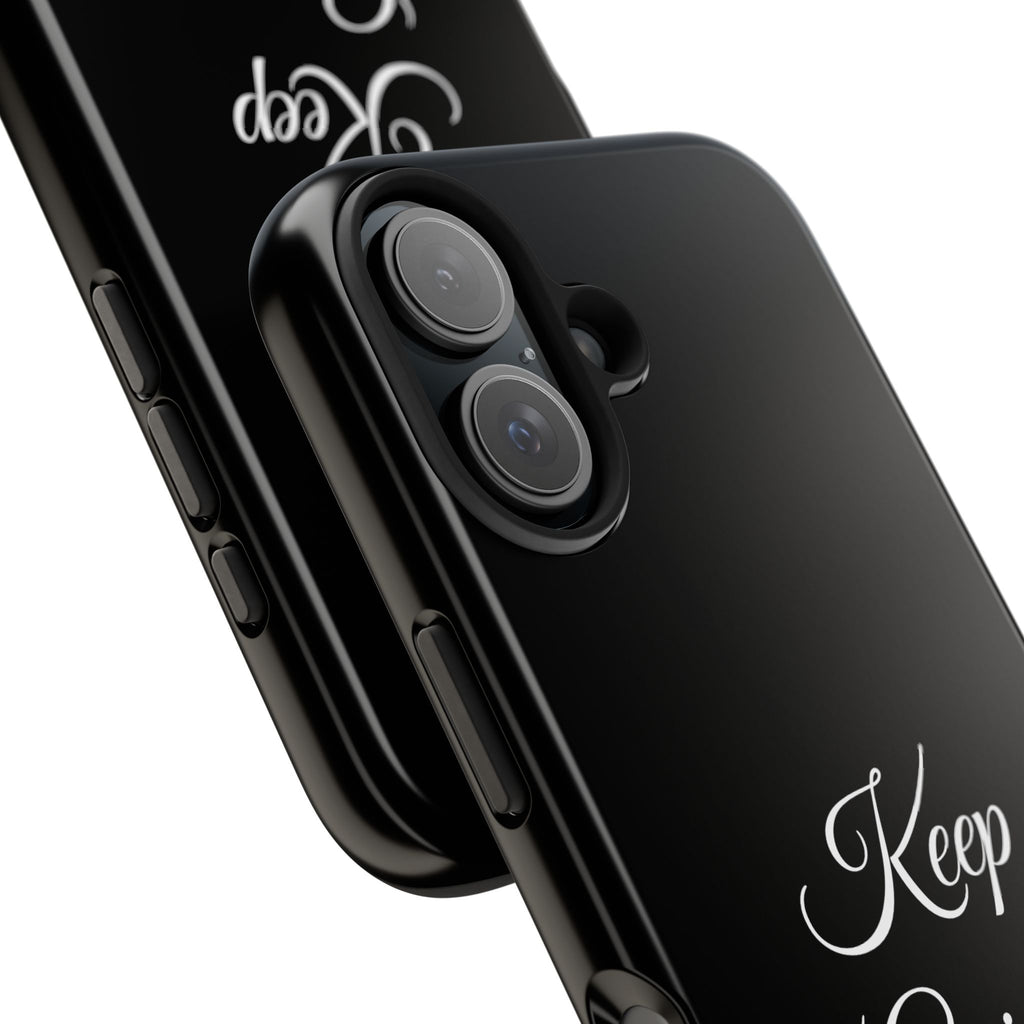 Black Keep Going Tough Phone Case