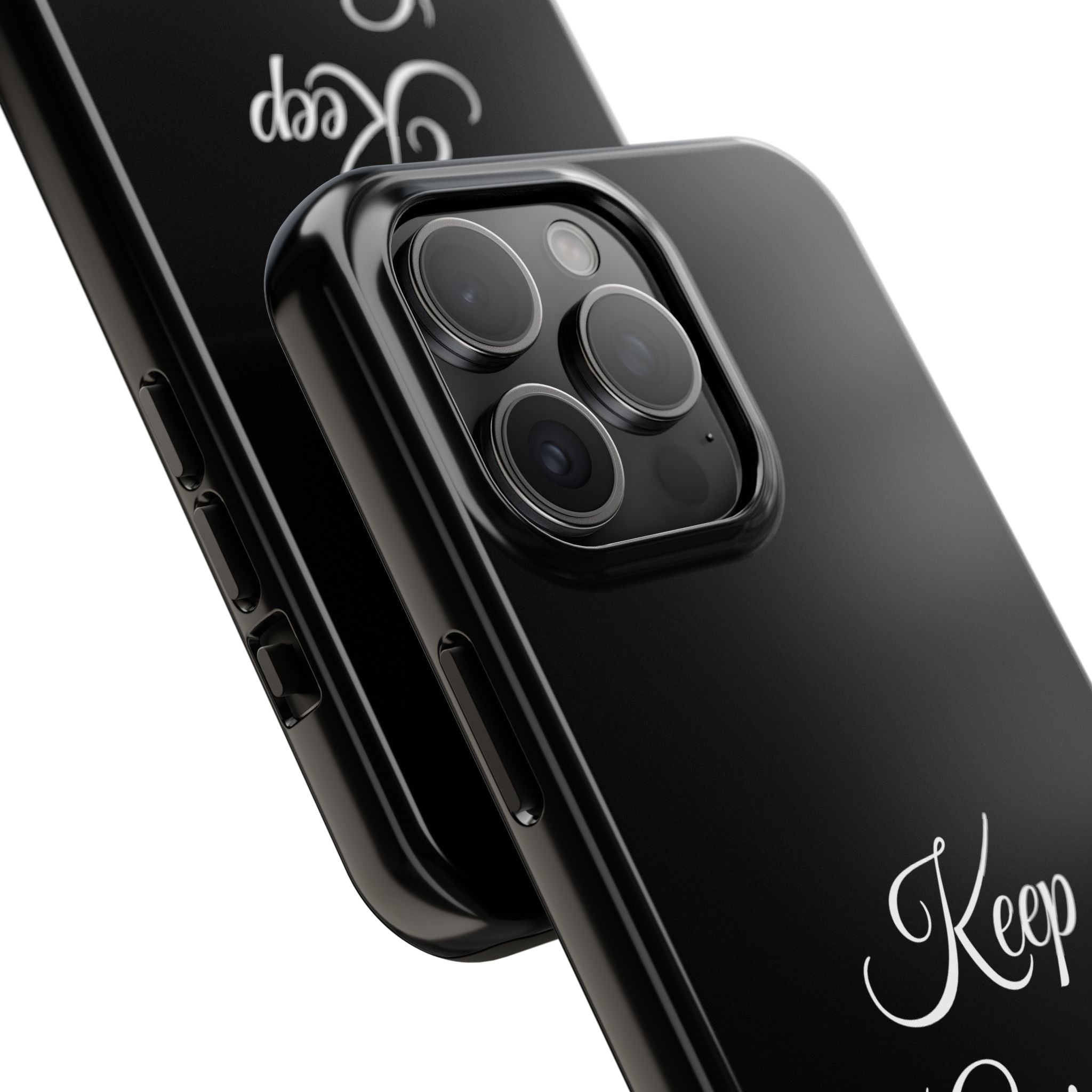 Black Keep Going Tough Phone Case