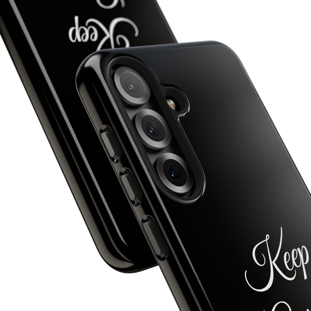 Black Keep Going Tough Phone Case