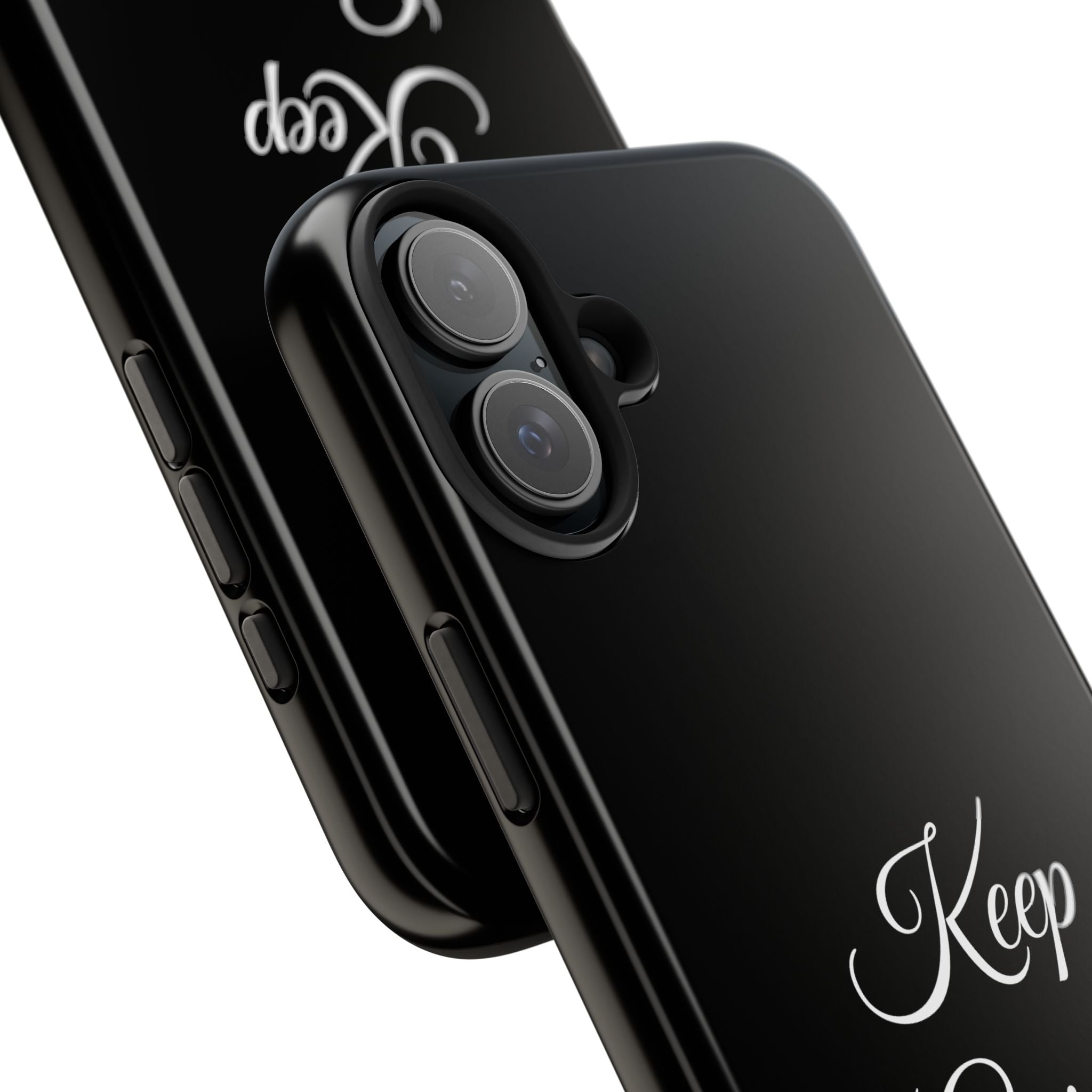 Black Keep Going Tough Phone Case